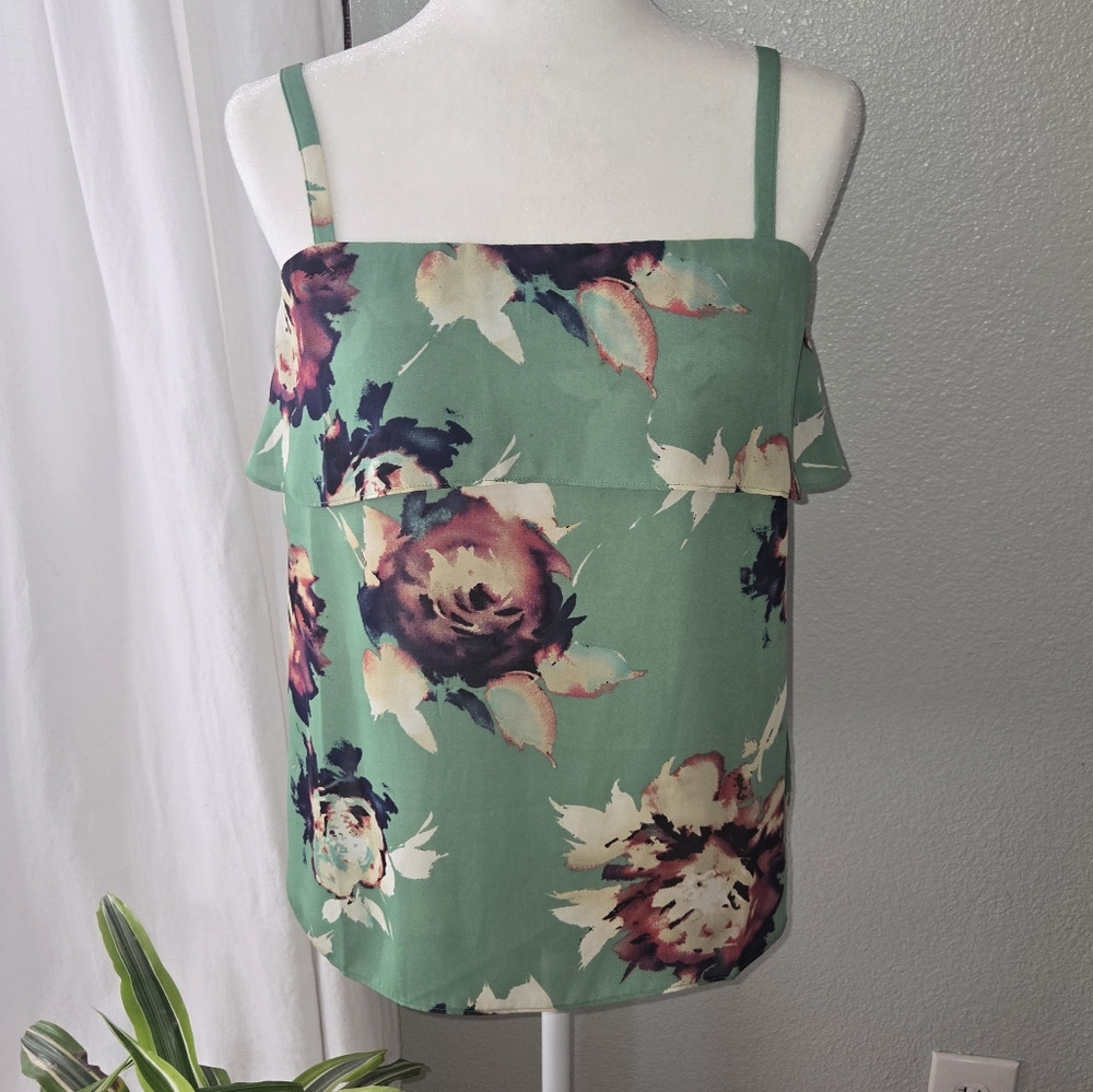 Floral Green Top
